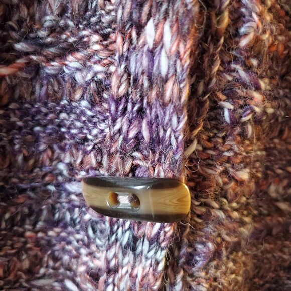Knox Rose Sz L Long Chunky Knit Button Front Cardigan Sweater Coat Wool Alpaca - Picture 5 of 10